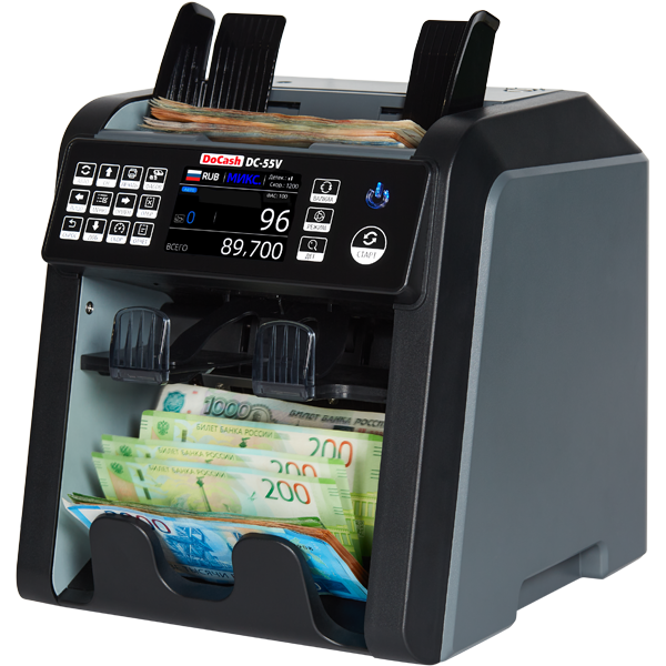 2-х карманный счетчик банкнот DoCash DC-55V